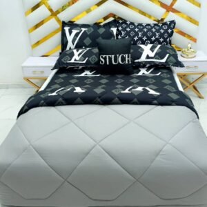 COMBINED ASH WITH BLACK LOIUS VUITTON 7/7 DUVET SET