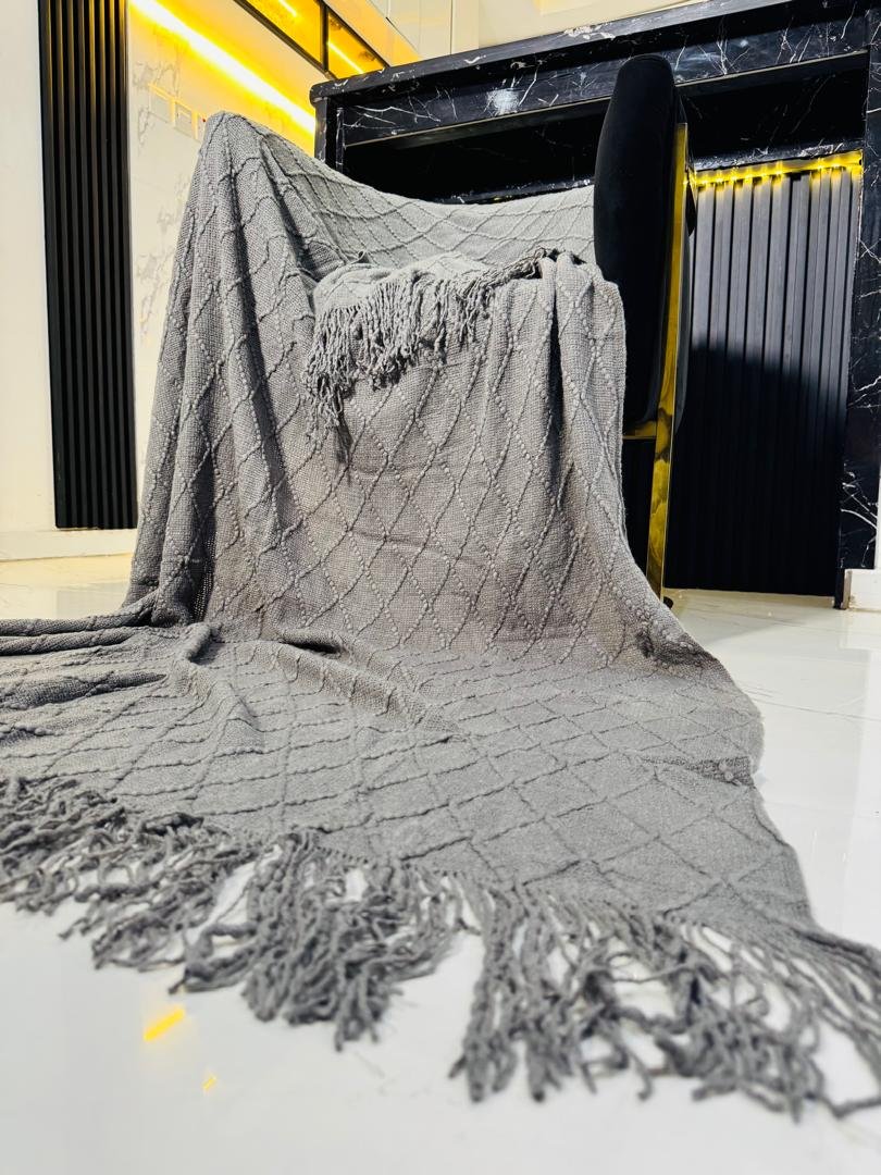 ASH WOVEN THROW BLANKET FOR COUCH (SIZE 130*230CM)