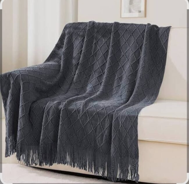 ASH WOVEN THROW BLANKET FOR COUCH (SIZE 130*230CM) - Image 2