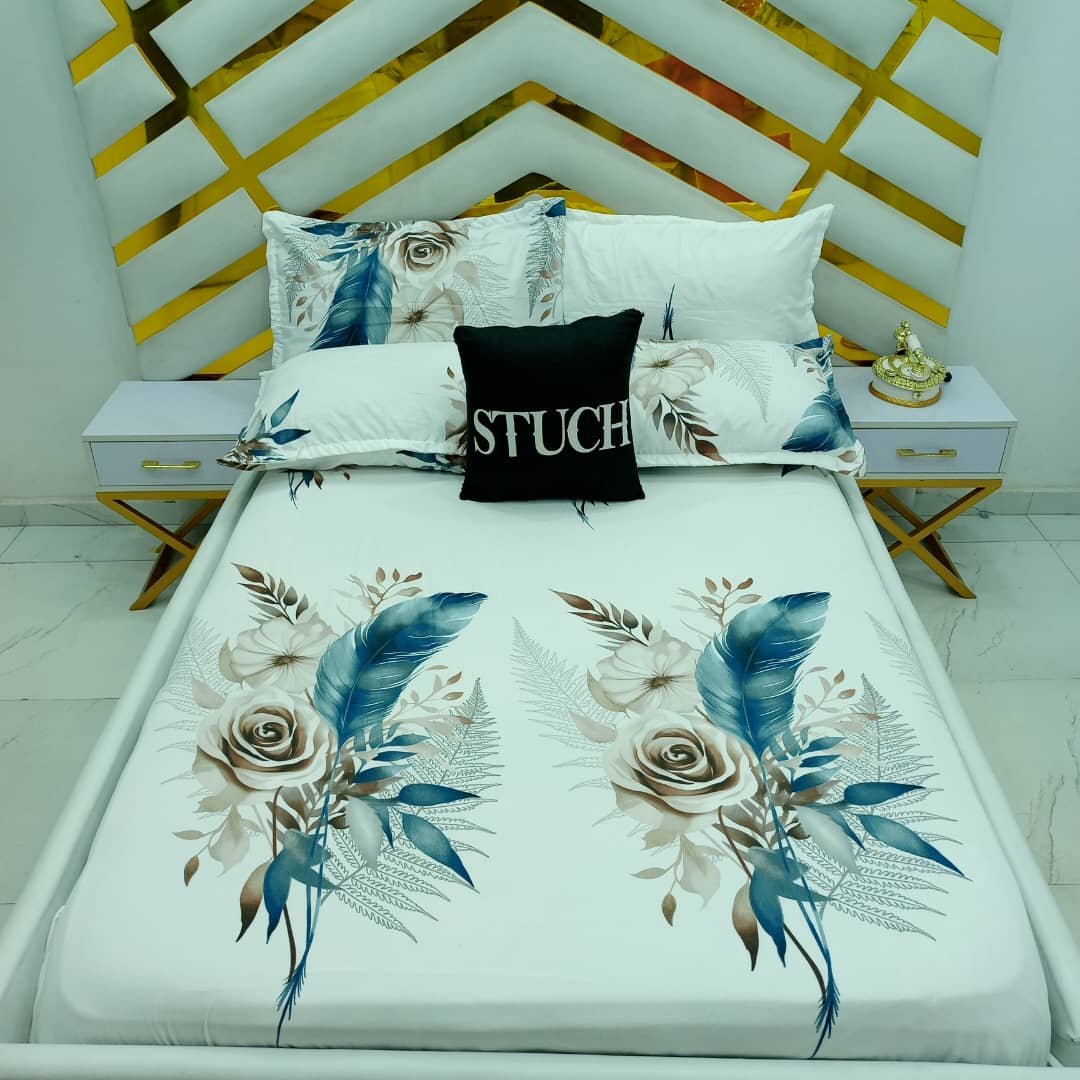 SLL3 WHITE FEATHER  7/7 BEDSHEET