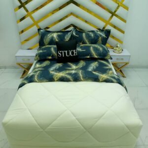 COMBINED CREAM WITH GOLDEN FEATHER 7/7 DUVET SET