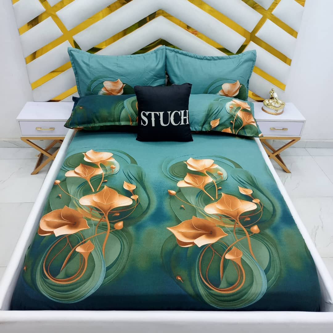 SLL3 GREEN TULIP 7/7 BEDSHEET