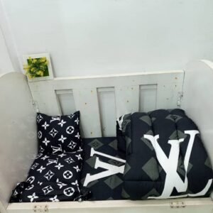 030 BLACK LOUIS VUITTON BABYCOT SET