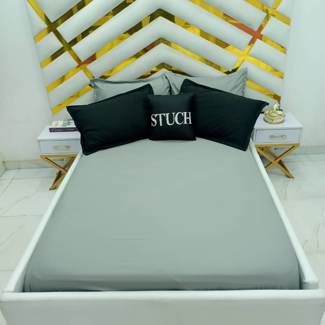 COMBINED PLAIN BLACK AND ASH 7/7 BEDSHEET