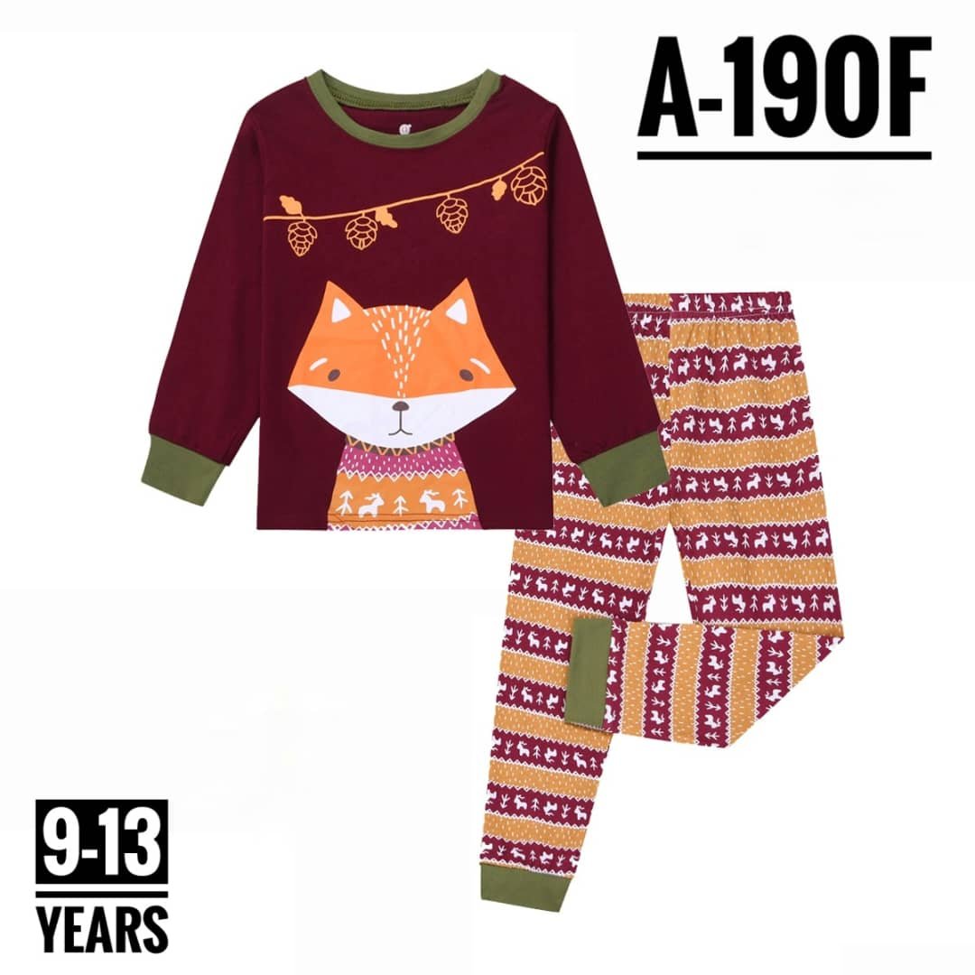 A-190F BROWN MOUSE AGE 12  PYJAMAS