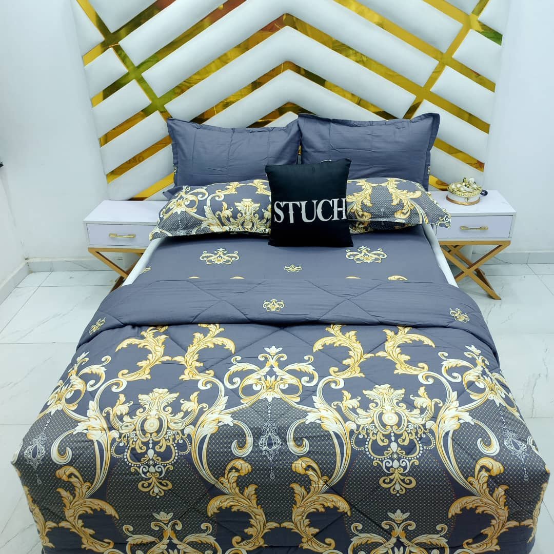 100% EGYPTIAN COTTON ROYAL GREEN 7/7 DUVET SET