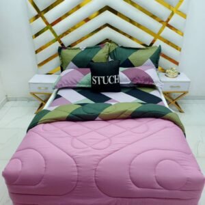 COMBINED PINK WITH PURPLE RECT 7/7 DUVET SET