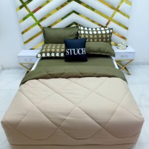 COMBINED BROWN WITH BROWN POLKA DOT 7/7 DUVET SET