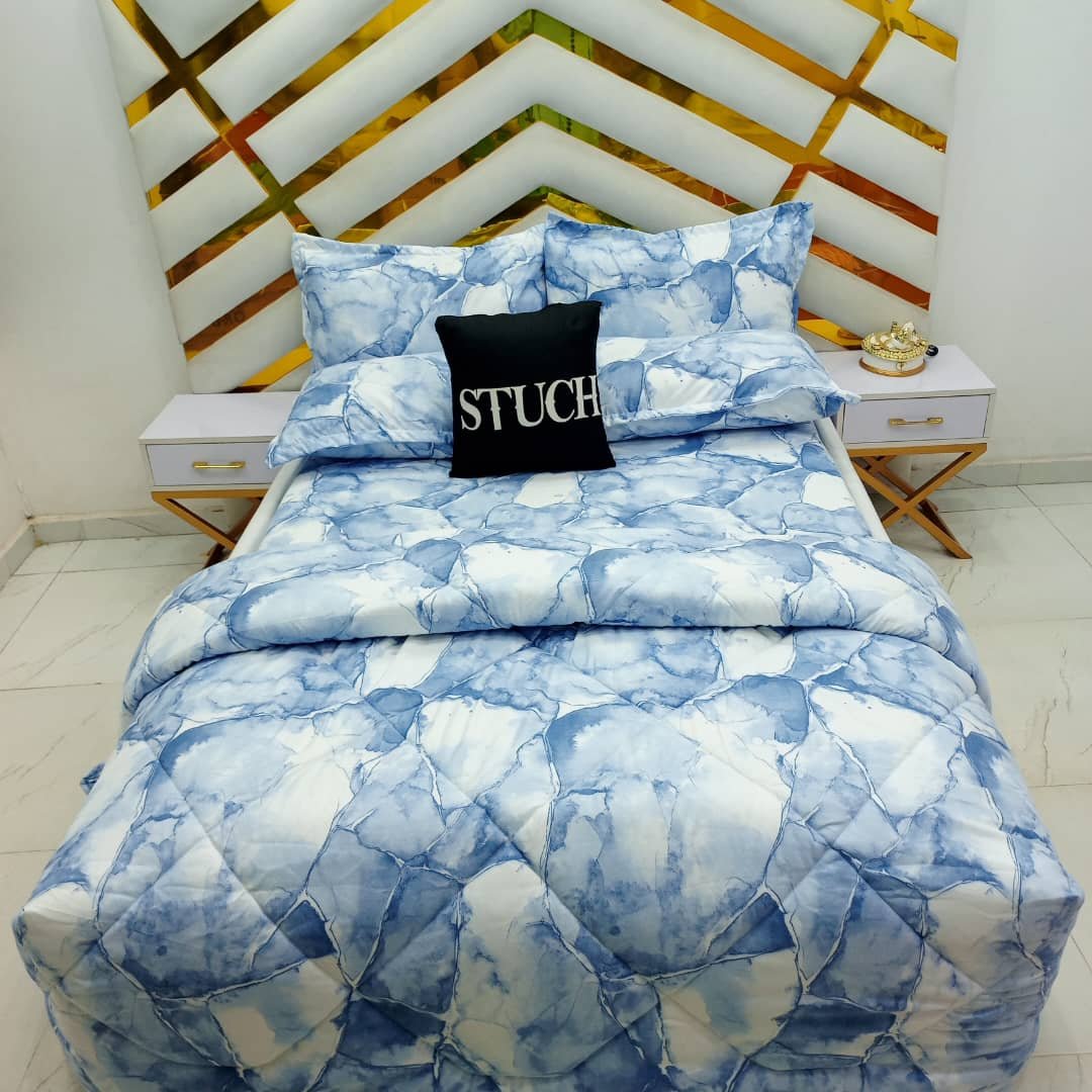 BLUE MARBLE 7/7 DUVET SET