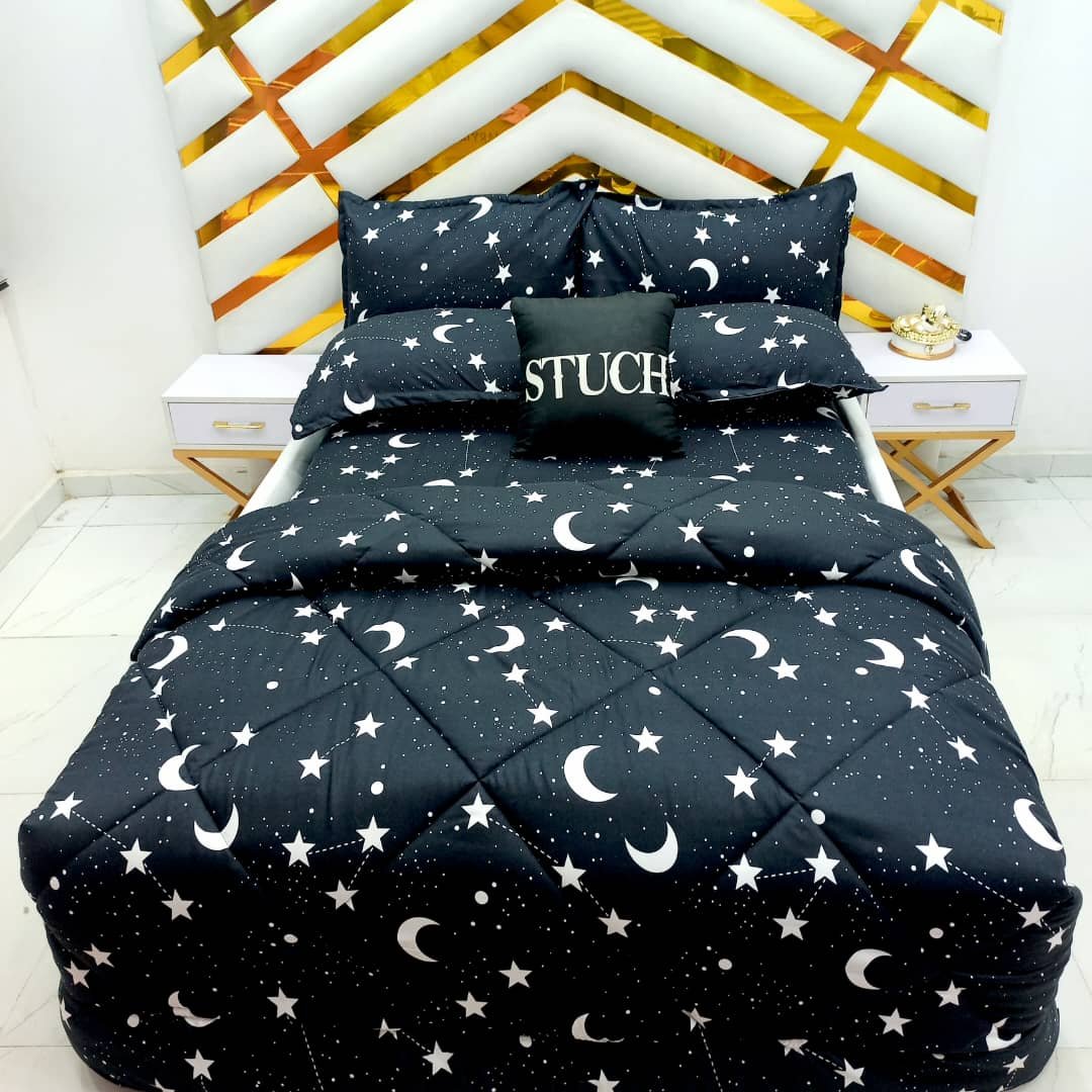 BLACK CONNECTING STARS 7/7 DUVET SET