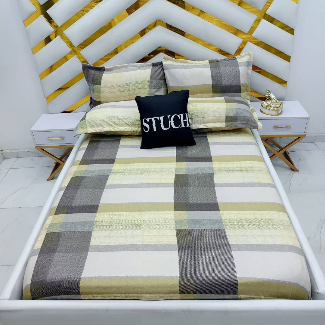 SJL1 MUSTARD CHECK 7/7 BEDSHEET