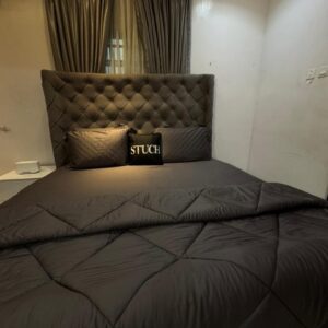 EGYPTIAN PLAIN DARK ASH 7/7 DUVET SET