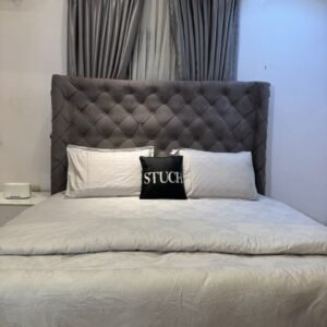 MODAL JACQUARD 100% COTTON PLAIN LIGHT ASH 7 by 7 BEDSHEET WITH FOUR PILLOW CASES AND DUVET COVER - PREORDER (3-4 DAYS)