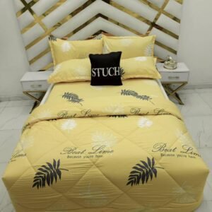 100% EGYPTIAN COTTON YELLOW FERN  7/7 DUVET SET
