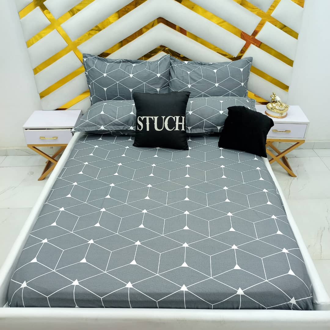 100% EGYPTIAN COTTON GRAY CONNECTING  7/7 BEDSHEET