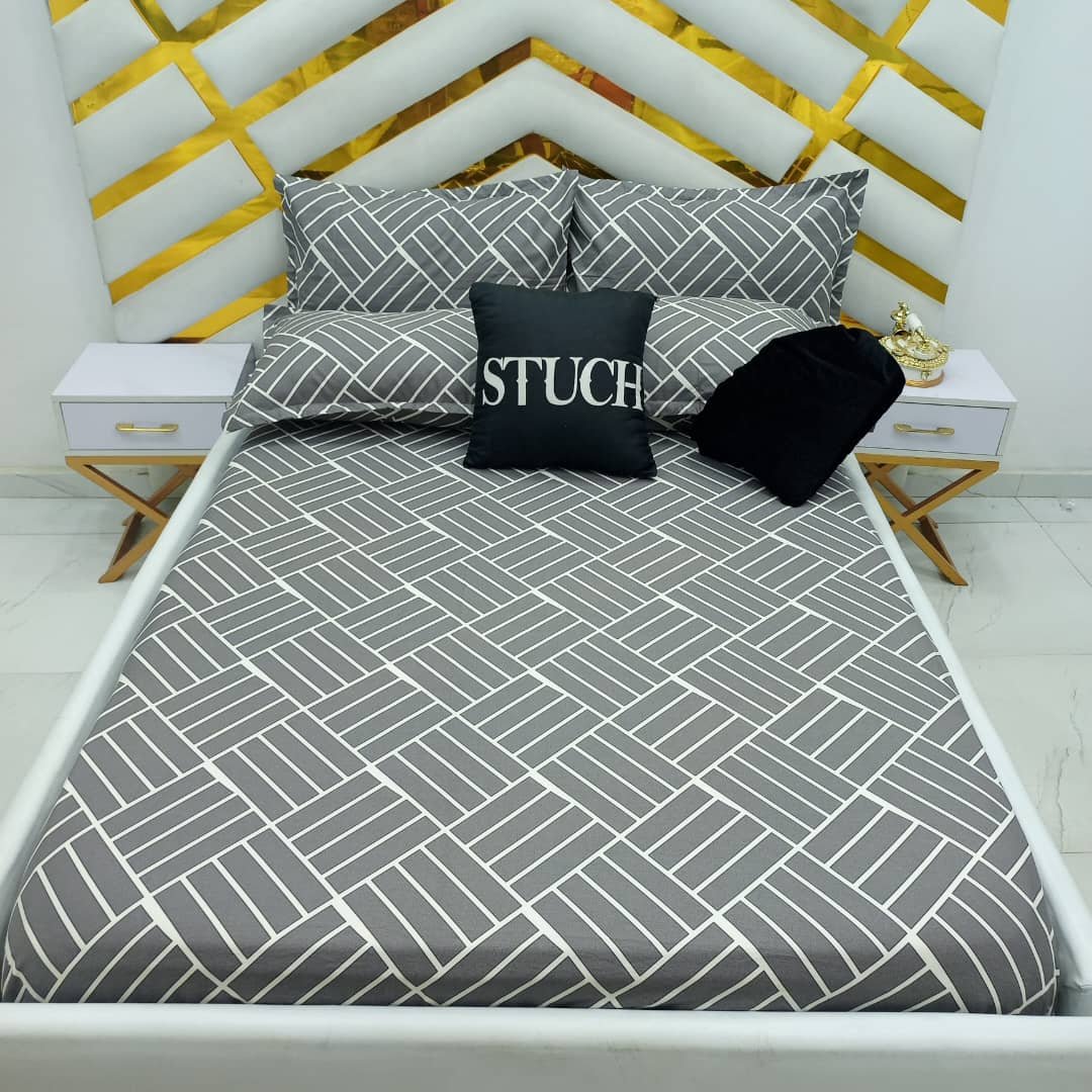 100% EGYPTIAN COTTON GRAY MAIZE 7/7 BEDSHEET