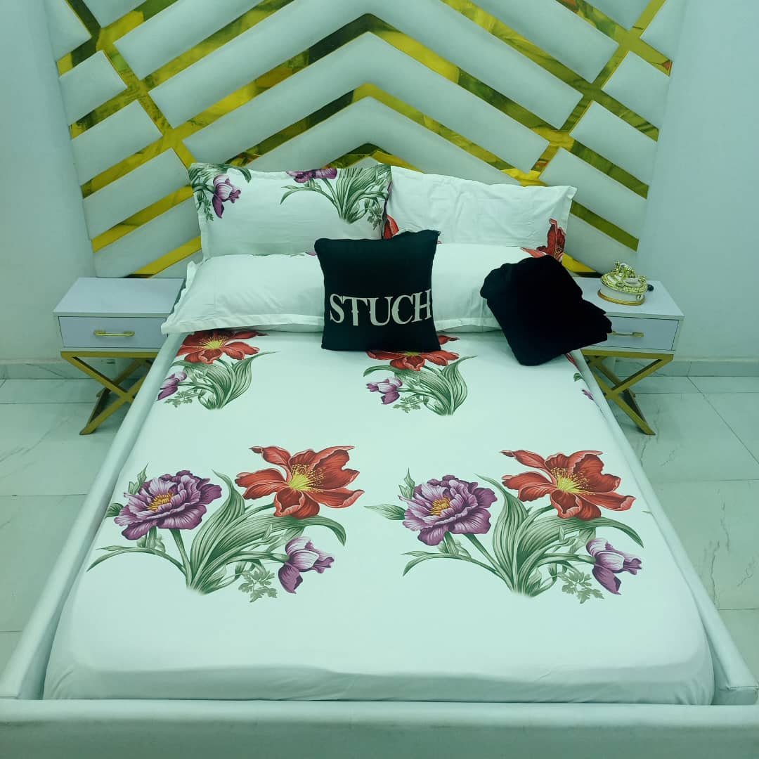 100% EGYPTIAN COTTON BED ROSE 7/7 BEDSHEET