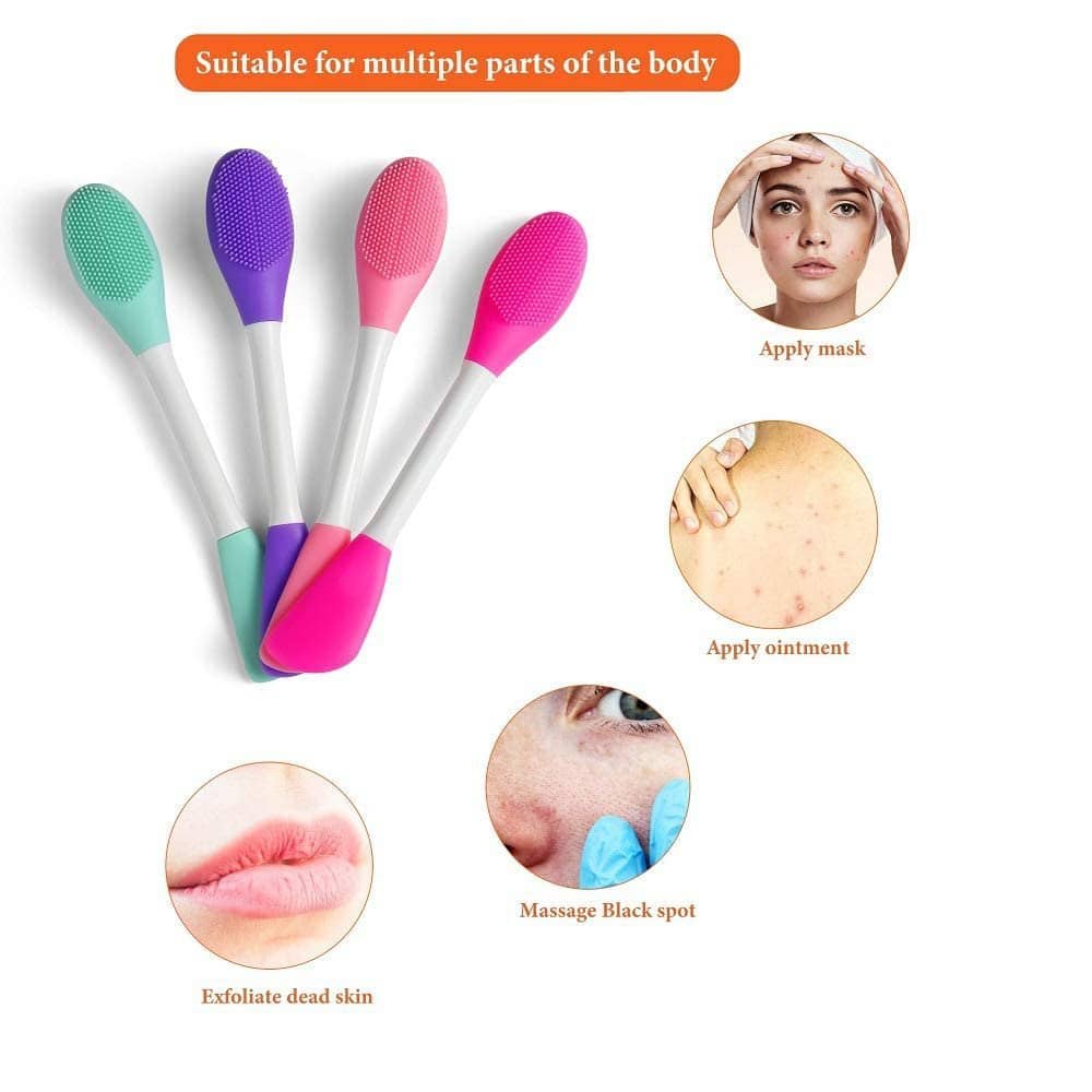 Multifunctional silicon facial mask brush