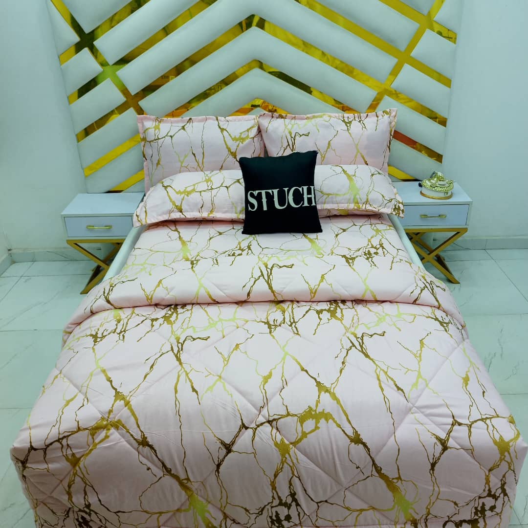 PEACH THUN 4/6 DUVET SET(WITH TWO PILLOWCASES)