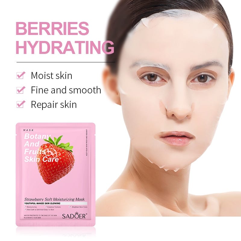SADOER RED STRAWBERRY FACIAL MASK