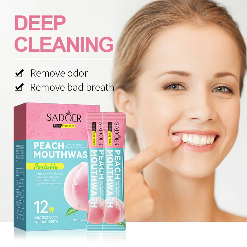 PEACH MOUTH WASH (20 SACHET IN A MINI CARTON)