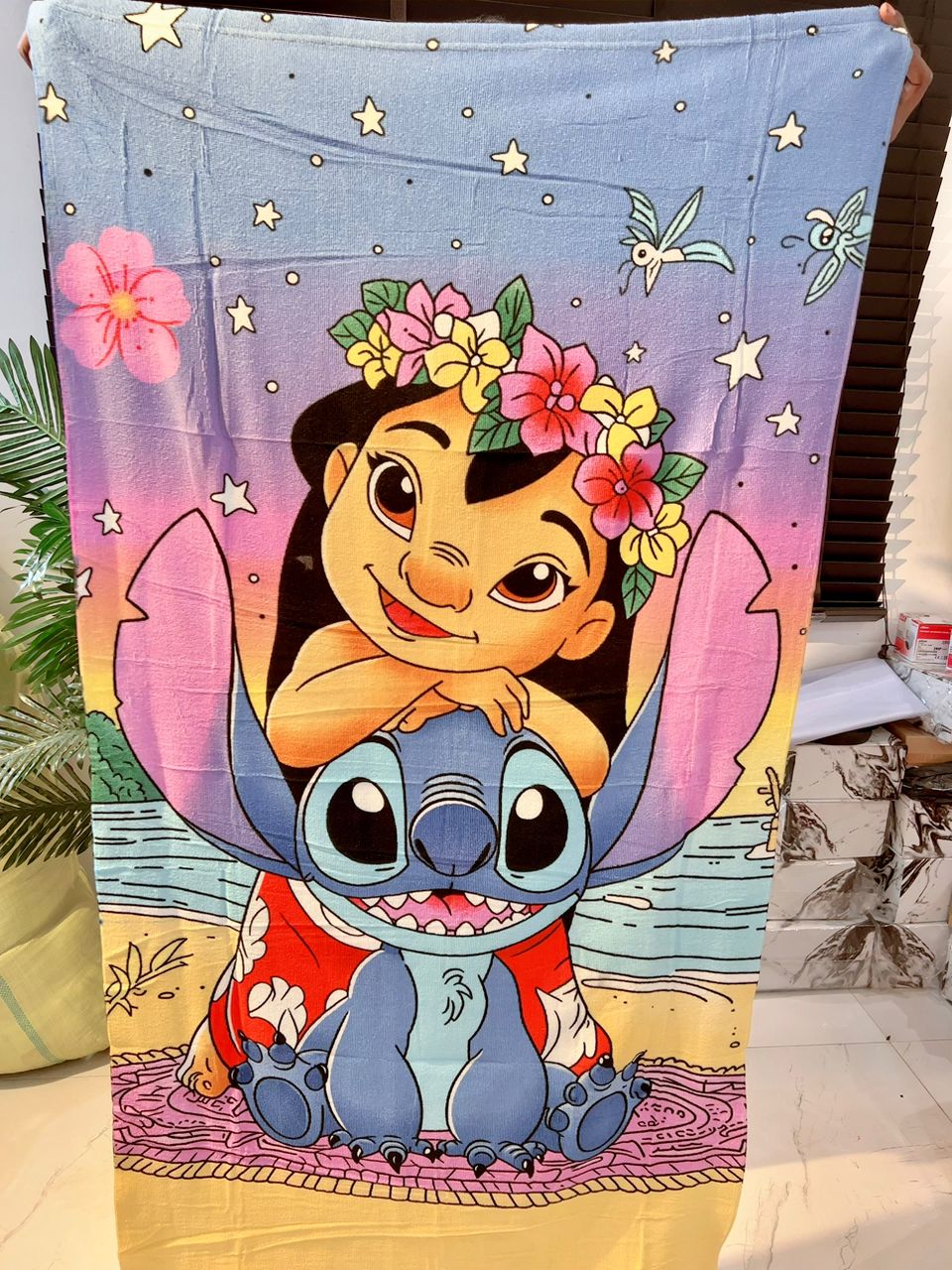 STITCH PRINCESS KIDS LARGE TOWEL 28/51 INCHES