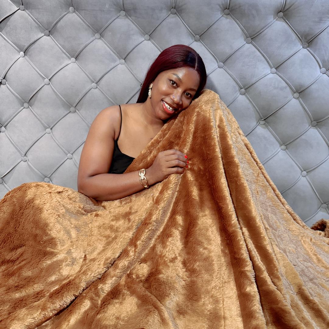 LITE BROWN FUR DUVET ONLY