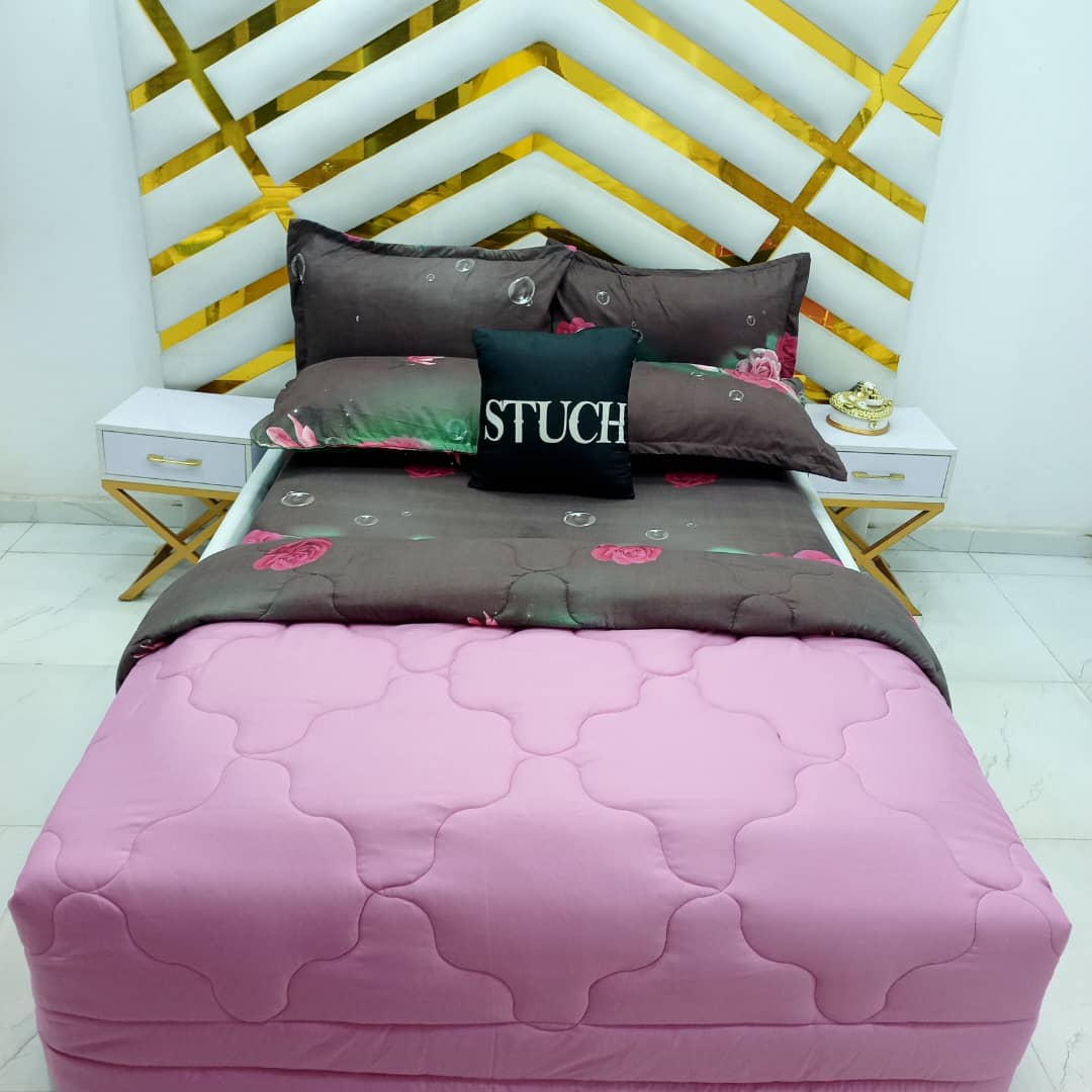 COMBINED PINK WITH ROSE TOWER 7/7 DUVET SE
