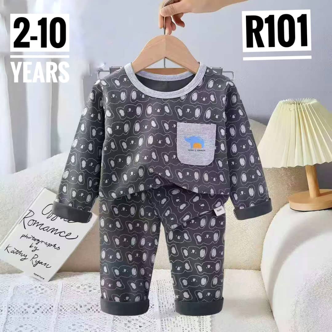 R101 GREY ELE AGE 10 PYJAMAS