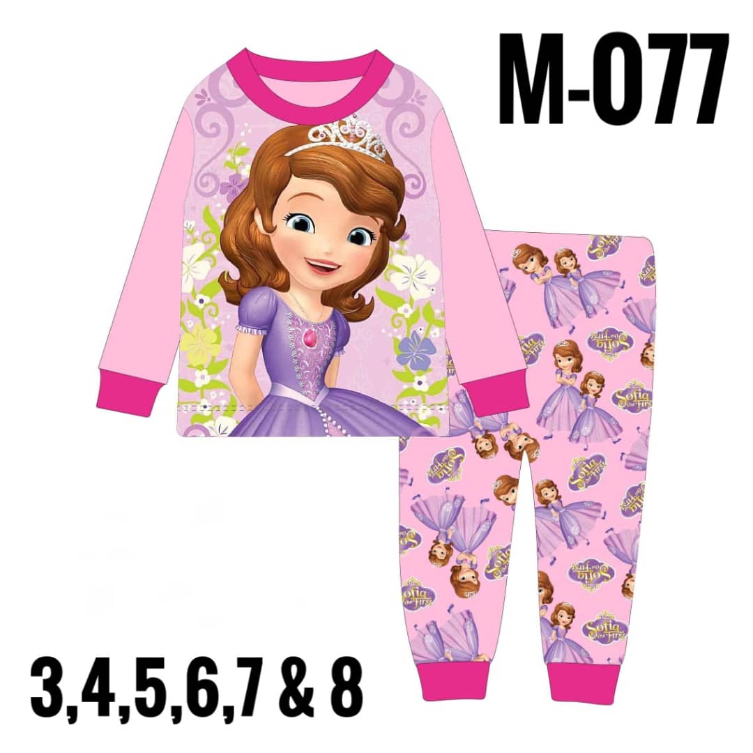 M-077 PRINCESS SOFIA AGE 3 PYJAMAS