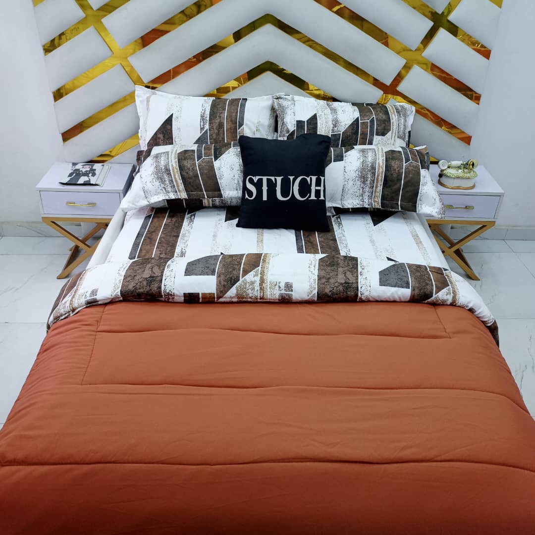 COMBINED CLAYBROWN WITH BROWN HILLS 7/7 DUVET SET