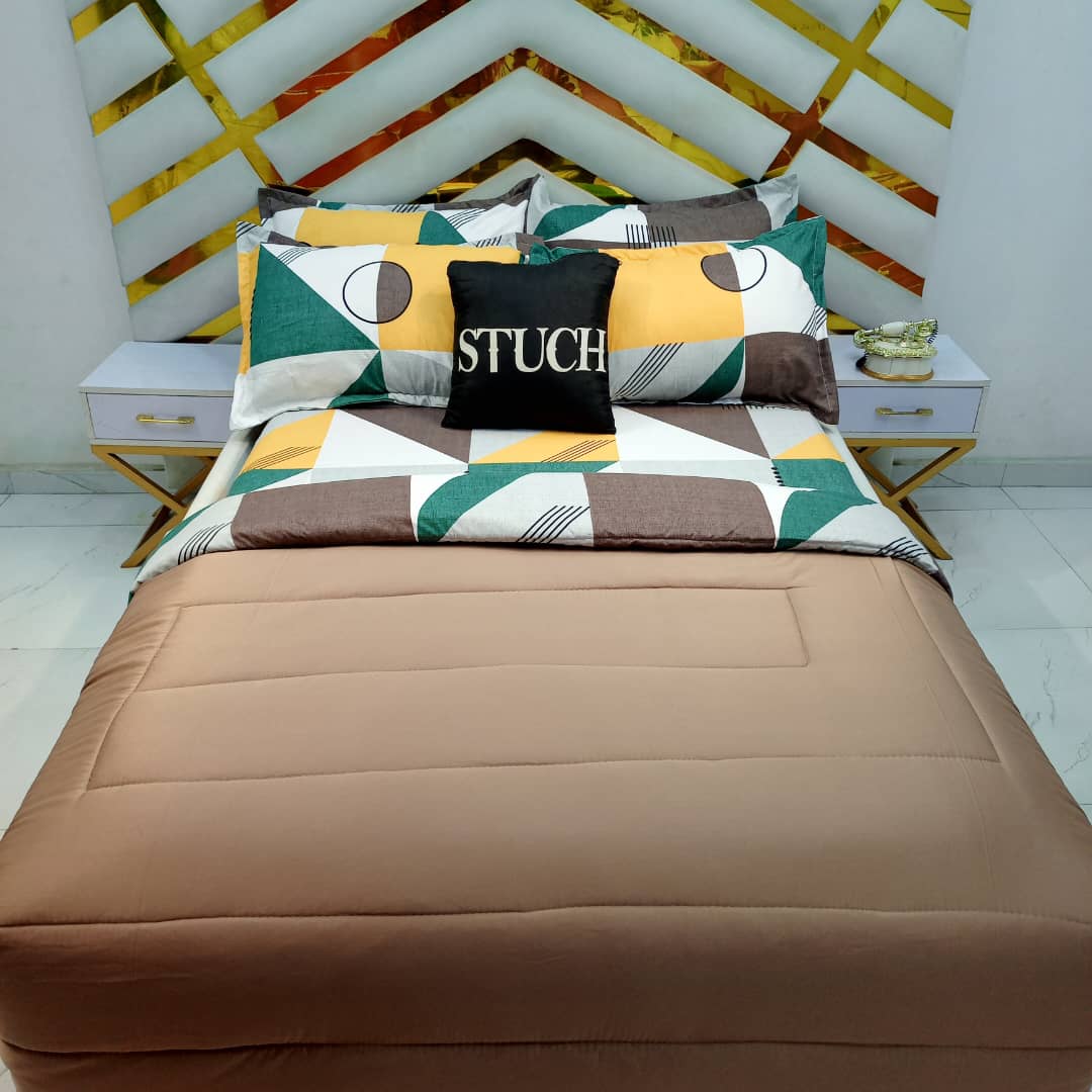 COMBINED PALE WITH WALES CHECK 7/7 DUVET SET
