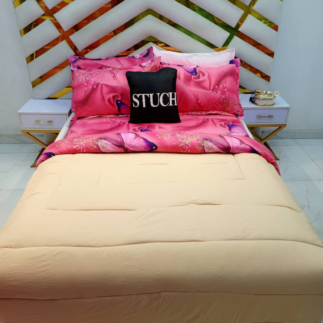 COMBINED CARTON WITH PINK BUTTERFLY 7/7 DUVET SET