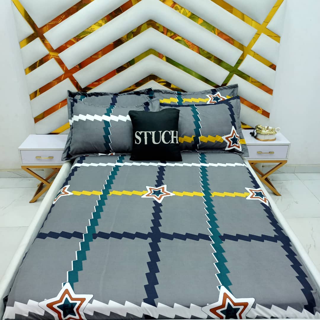 SLL3 GRAY STAR 7/7 BEDSHEET