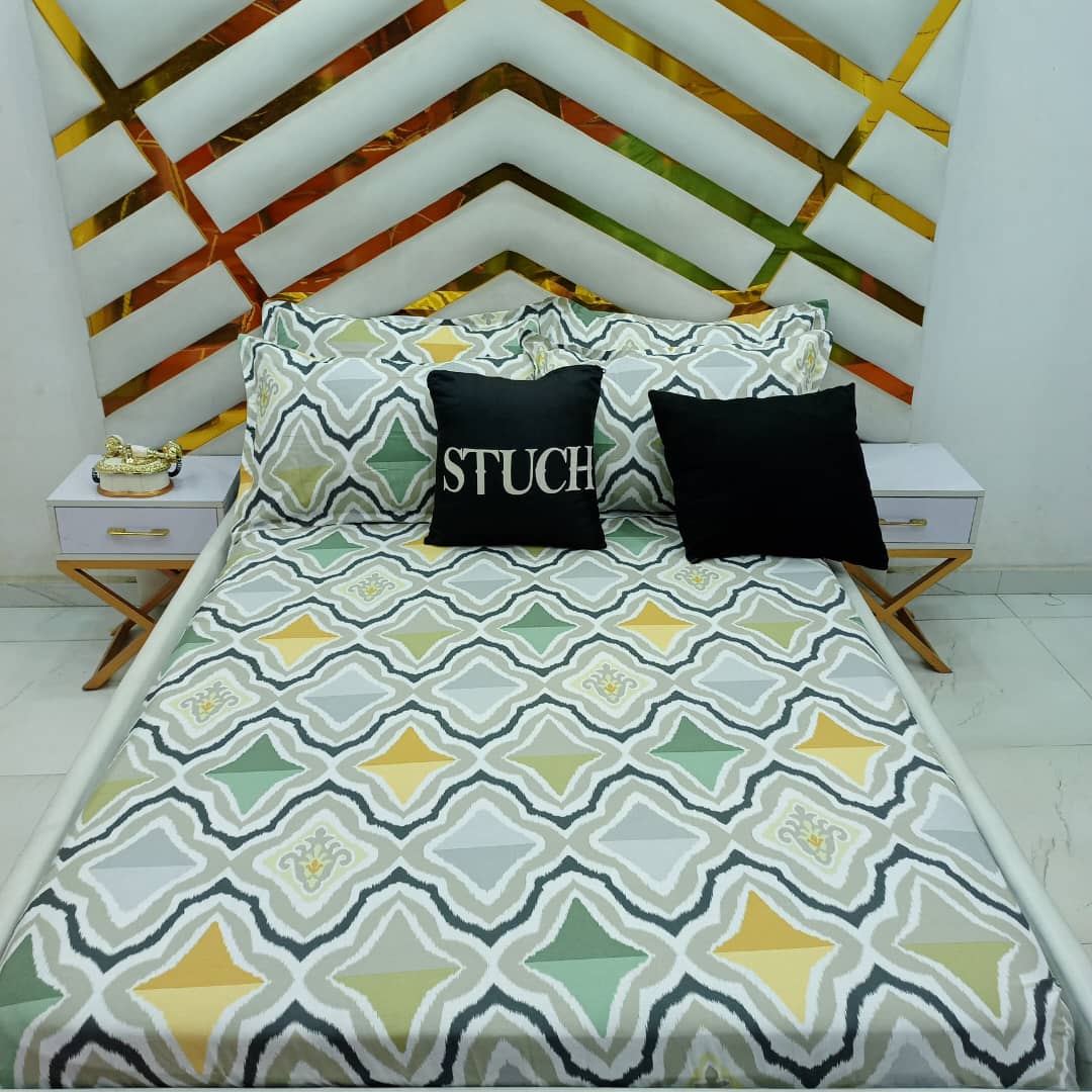 100% EGYPTIAN COTTON WHITE SPADE 7/7 BEDSHEET