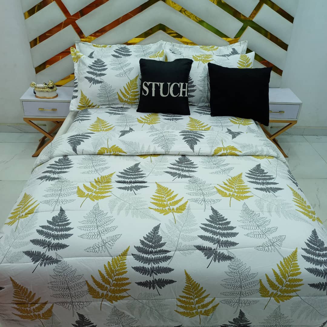100% EGYPTIAN COTTON LEMON LEAF 7/7 DUVET SET