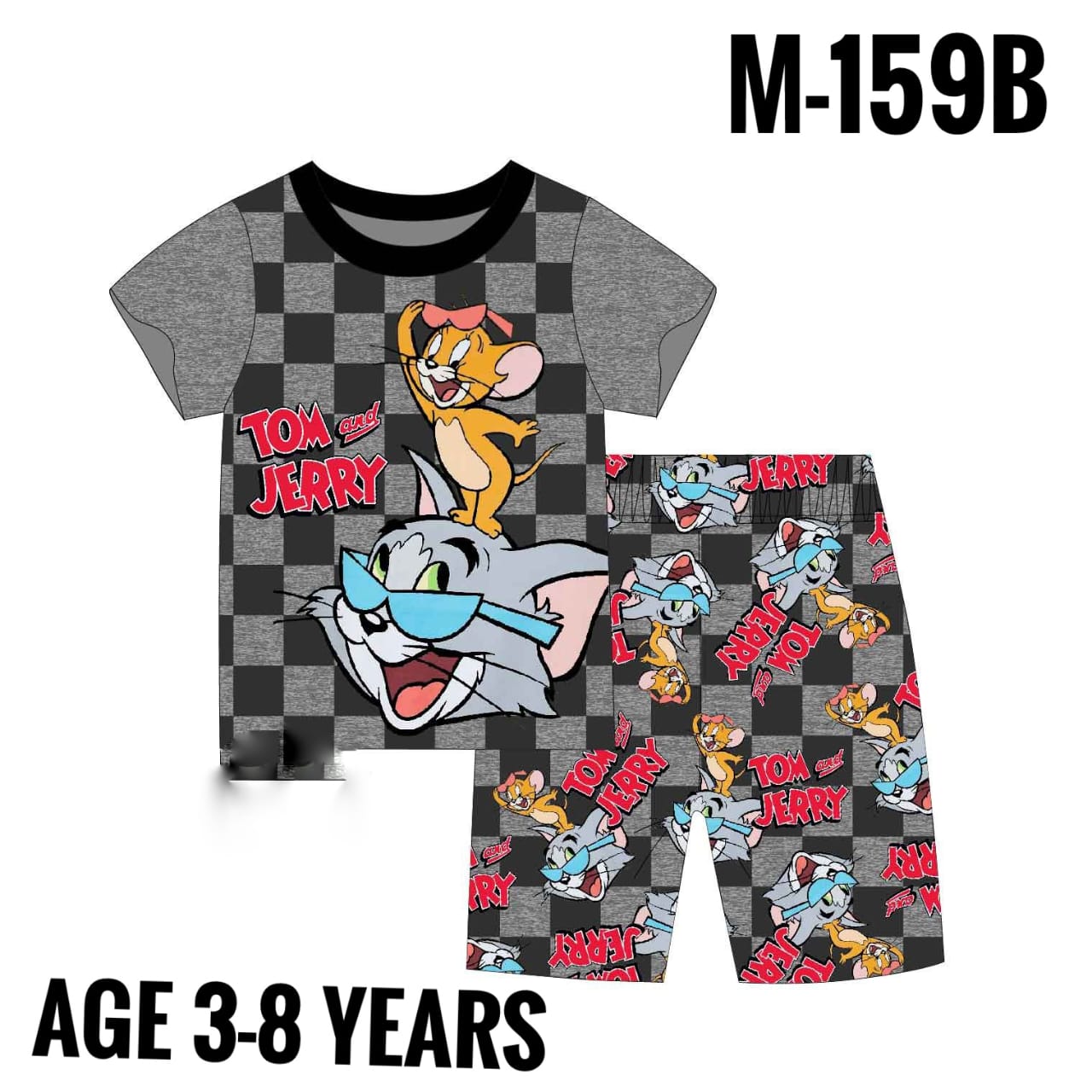 M-159B GRAY TOM AND JERRY AGE 7 PYJAMAS