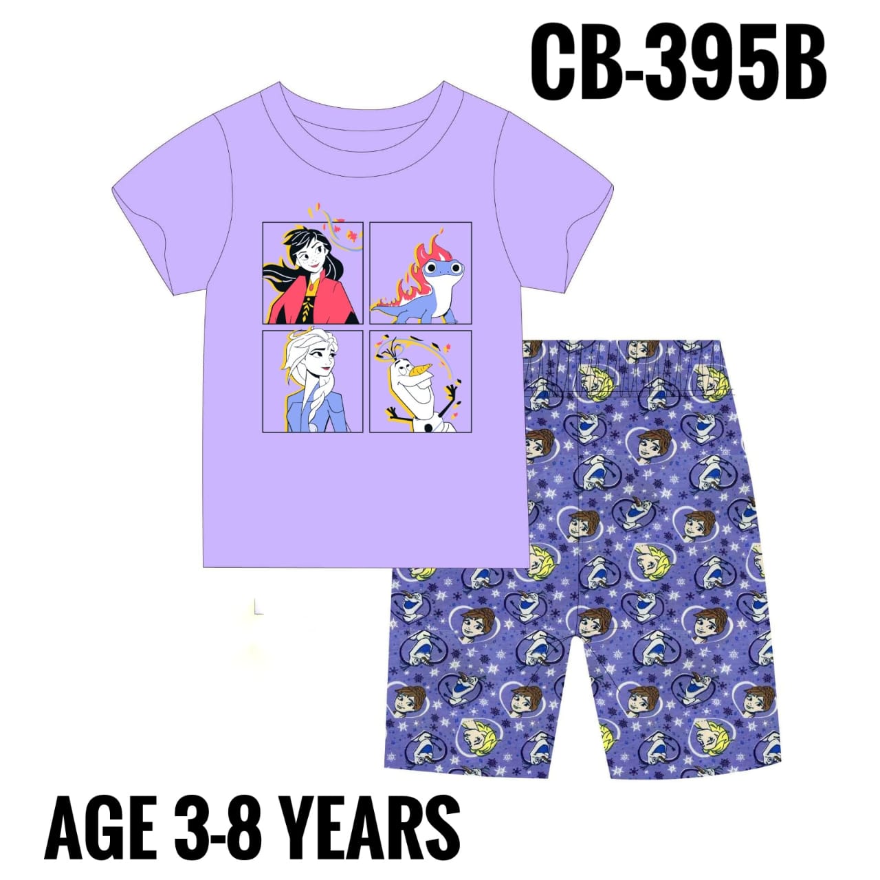 CB-395B PURPLE FROZEN AGE 7 PYJAMAS