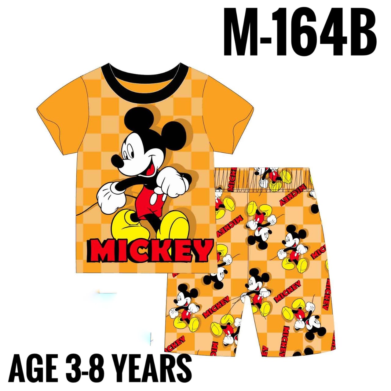 M-164B GOLD MICKEY AGE 7 PYJAMAS
