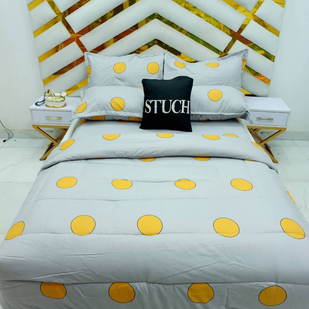 YELLOW POLKA 7/7 DUVET SET