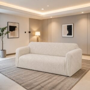 CREAM CHAIR COVER 2 SEATER ONLY