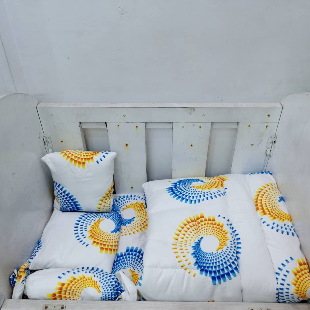 000 WHITE SWIRL BABYCOT SET
