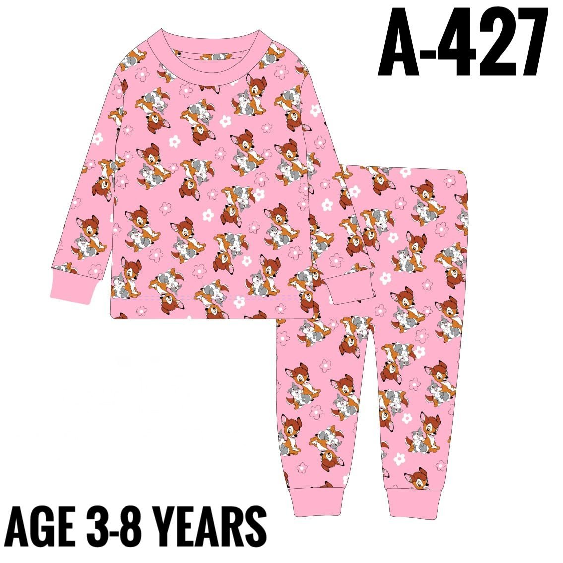 A-427 PINK RABBIT AGE 8 PYJAMAS