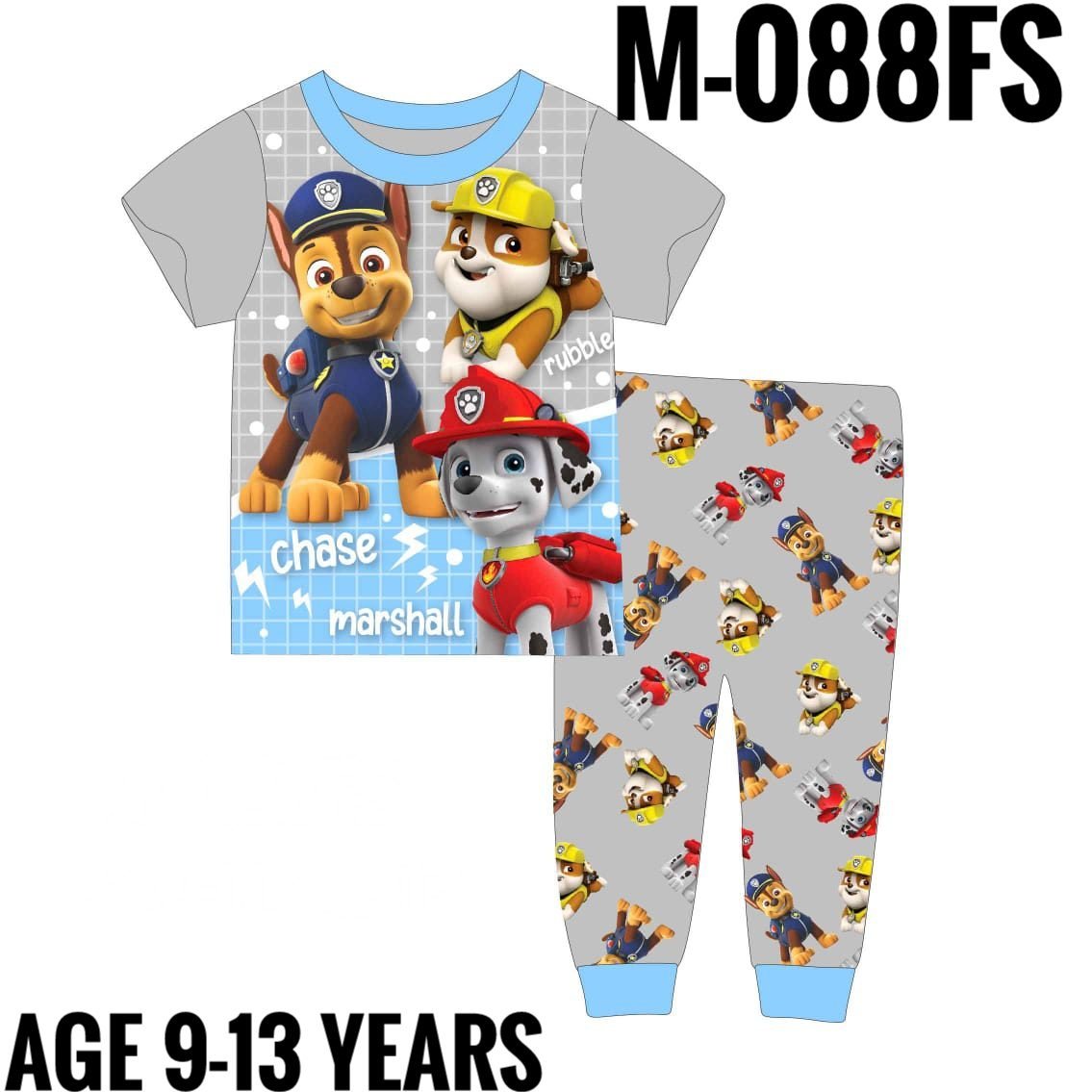 M-088FS GRAY CHASE MARSHAL AGE 13 PYJAMAS