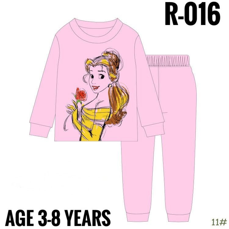 R-016 BABY PINK PRINCESS AGE 7 SWEAT SET
