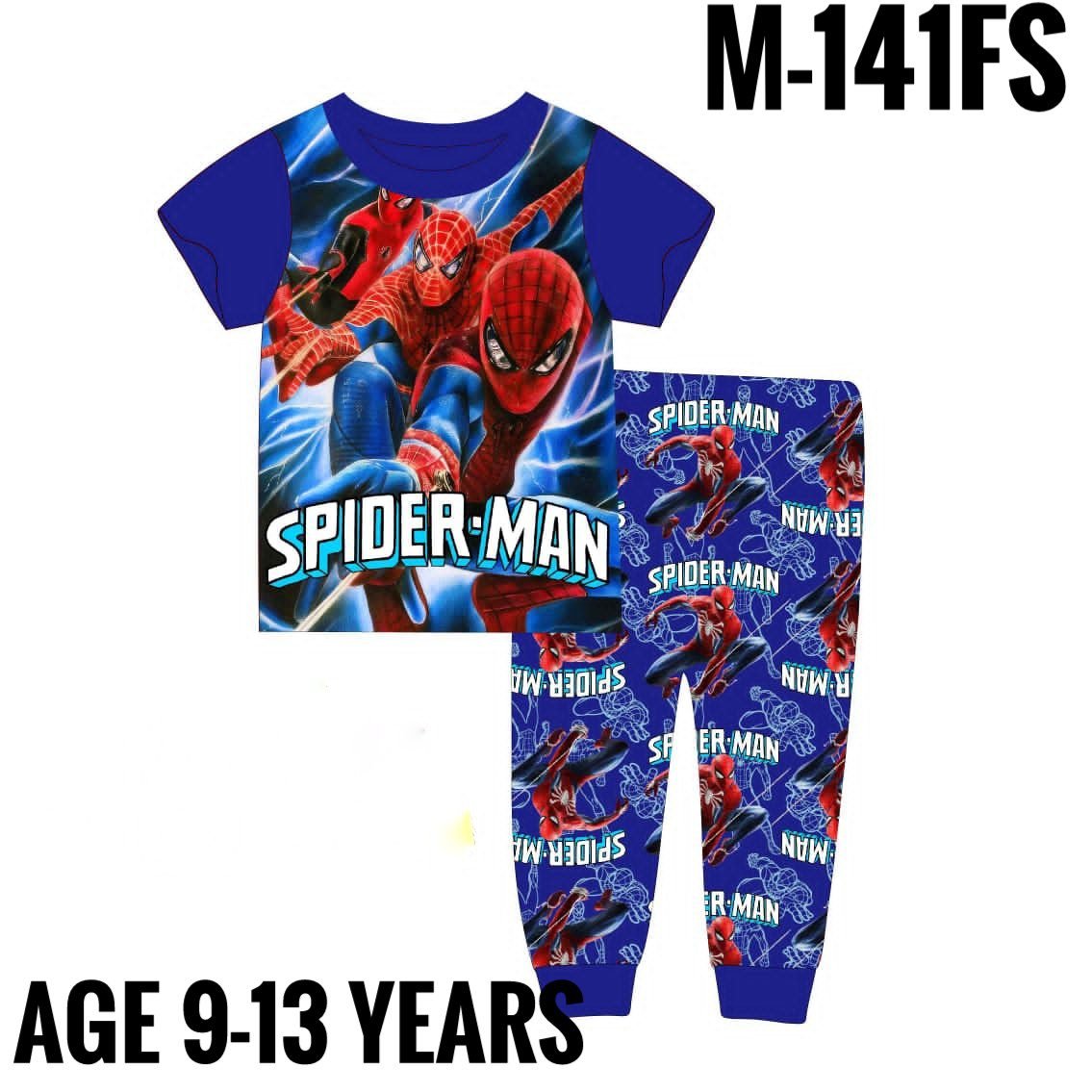 M-141FS BLUE SPIDERMAN AGE 11 PYJAMAS