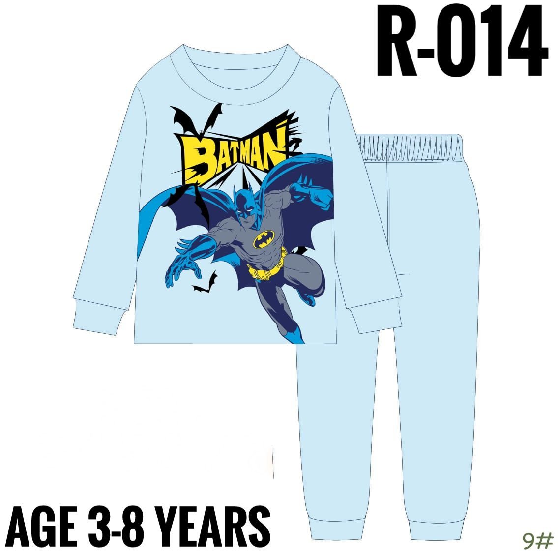 R-014 BLUE BATMAN AGE 7 SWEAT SET