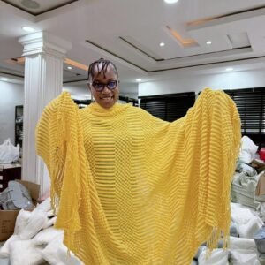 DASH YELLOW WOVEN THROW BLANKET FOR COUCH (SIZE 150*190CM)