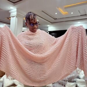 DASH PEACH WOVEN THROW BLANKET FOR COUCH (SIZE 150*190CM)
