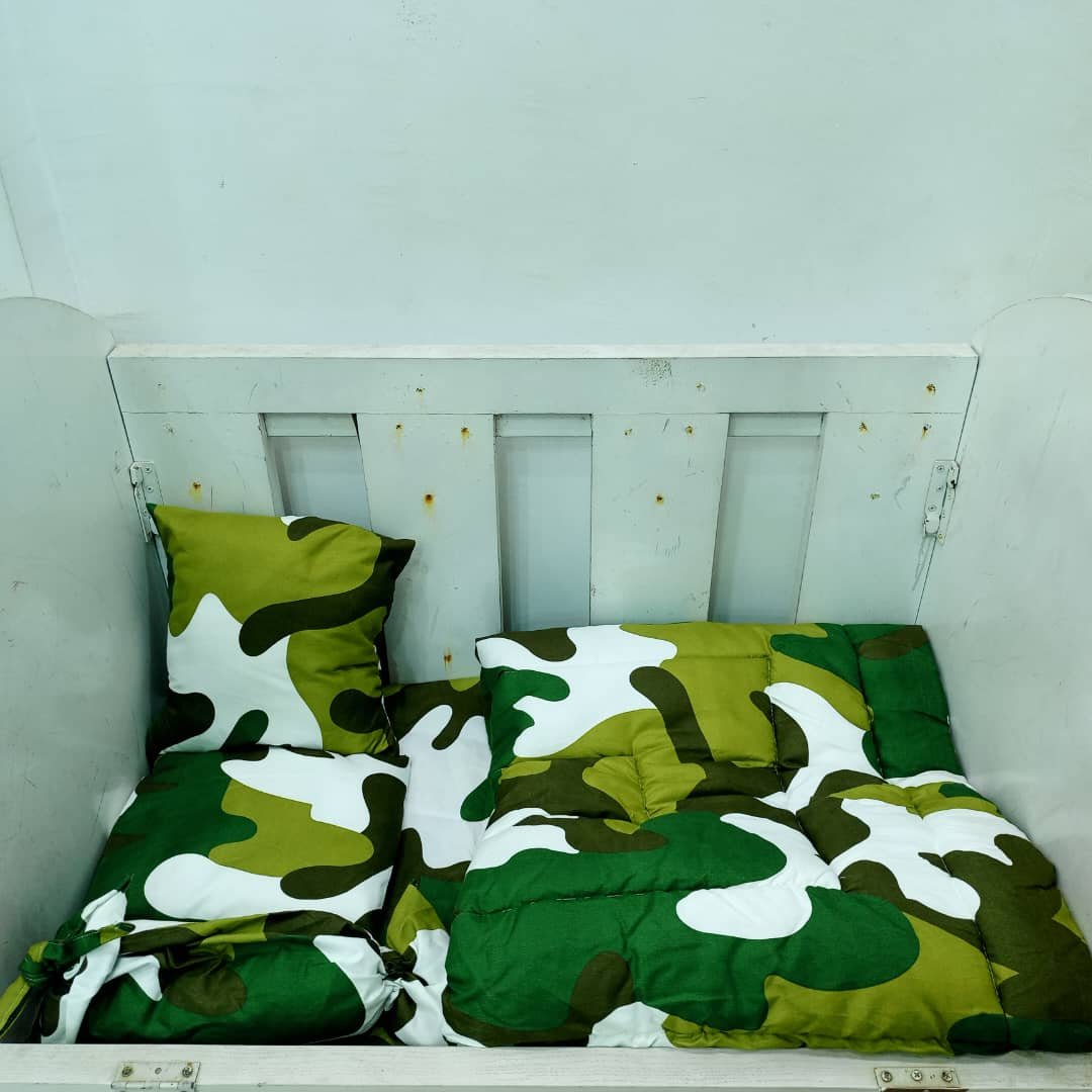 006 GREEN CAMO BABYCOT SET